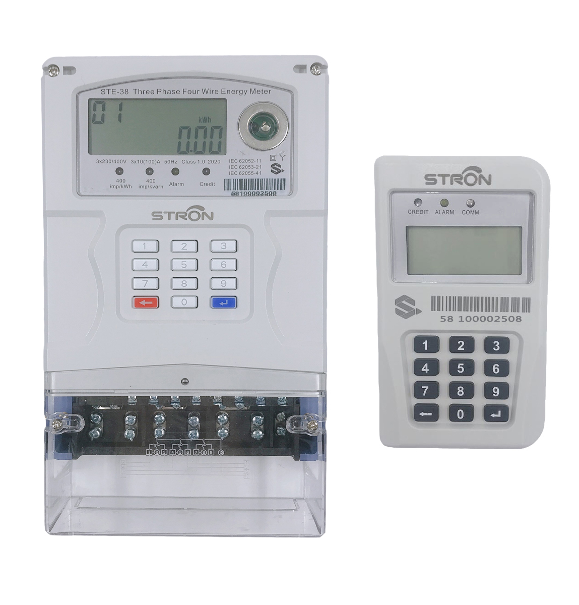 STS Compliant Split Keypad Prepaid 3 Phase LORA-RF Smart Energy Meter with CIU