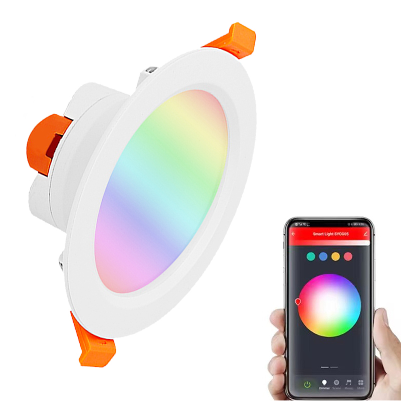 AC110-240V alexa google home voie контролируемых 5 Вт 7 Вт 10 Вт 15 Вт 24 Вт RGBCW цвета с регулируемой яркостью tuya Wi-Fi умный светодиодный светильник с timming