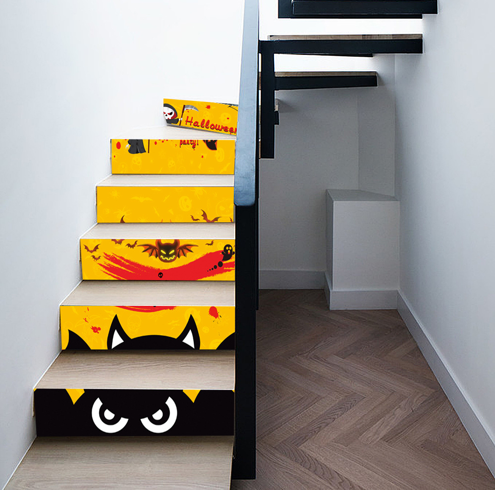 3d simulation halloween design decorative wall stair stickers