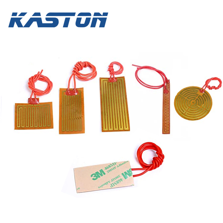 customized 5v 12v 24v 48v 40w industrial electric adhesive pi film flexible kapton polyimide heater