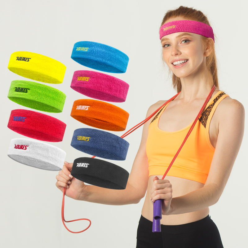 Aolikes Customized Top Quality Cotton Headband Workout Yoga hiking Sweat headband
