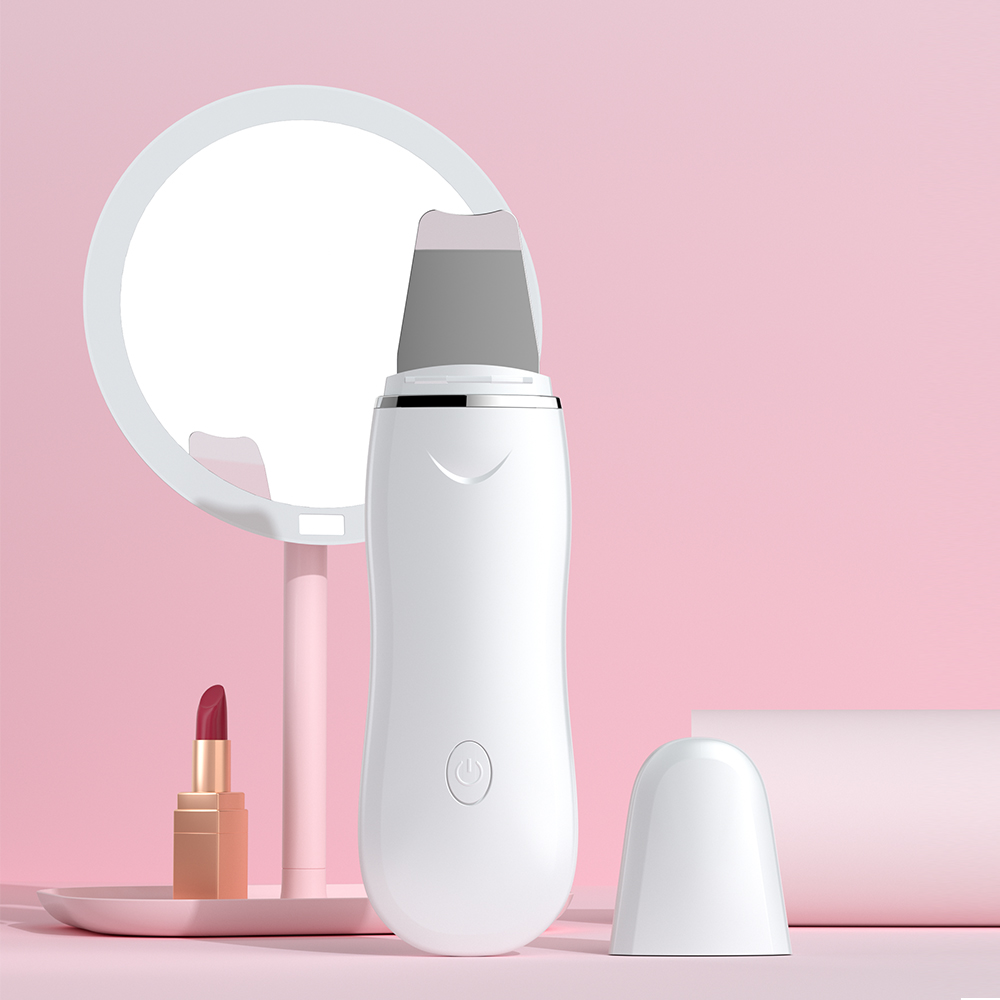 wireless blackhead remover face vibrating massage machine sonic peel ultrasonic facial scrubber spatula