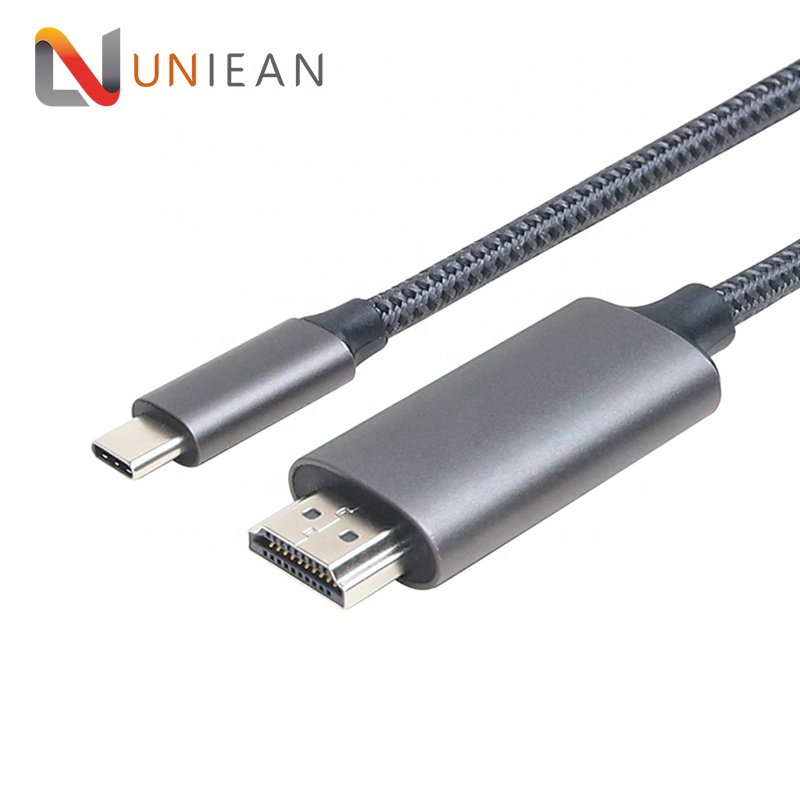 Лидер продаж, высокоскоростной нейлоновый плетеный кабель 4K 60 Гц USB Type C для HDMI HDTV