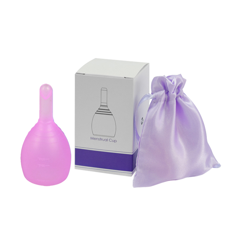 Period Menstruation Lady Discharge Squeeze Medical Silicone Reusable Transparent Menstrual Cup with Release Drain Ball Valve