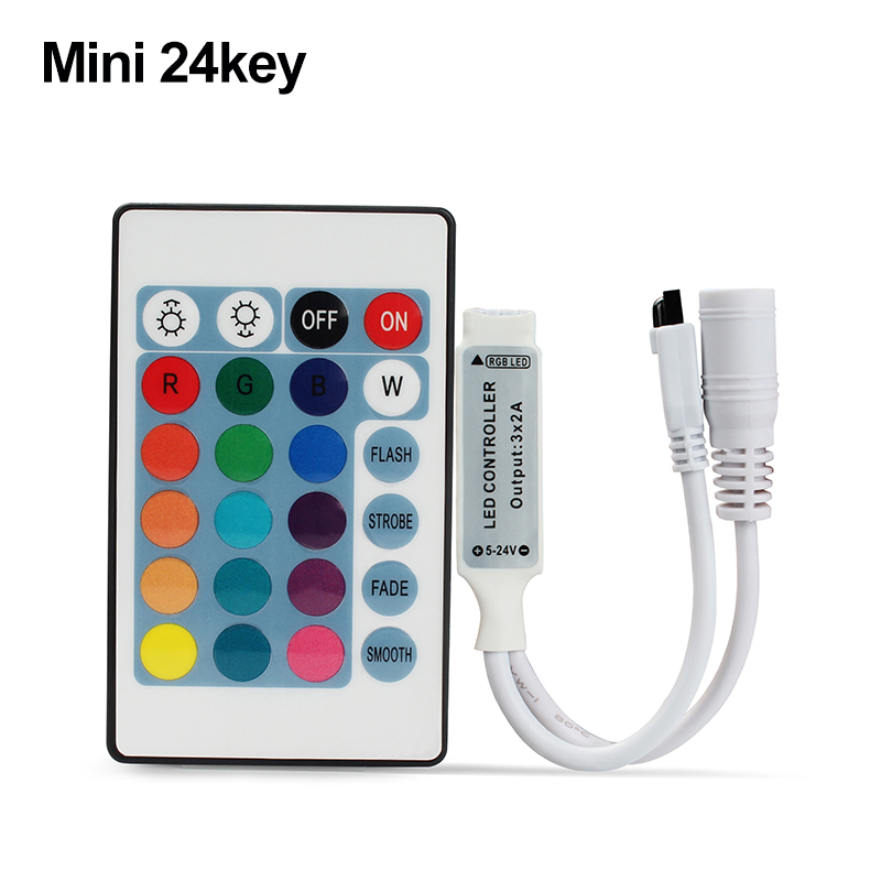24 клавиши LED RGB контроллер DC12V ИК-пульт дистанционного управления для SMD 3528 5050 цветных (RGB) светодиодных лент огни выключатели со светодиодным индикатором