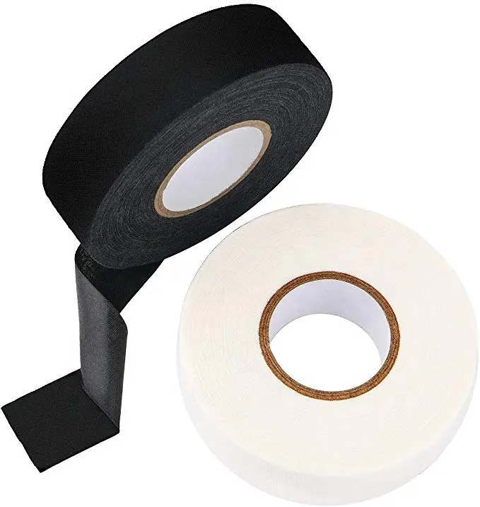 Hockey Tape, White Black Cloth Grip Tape for Hockey Ice Field Lacrosse Sticks