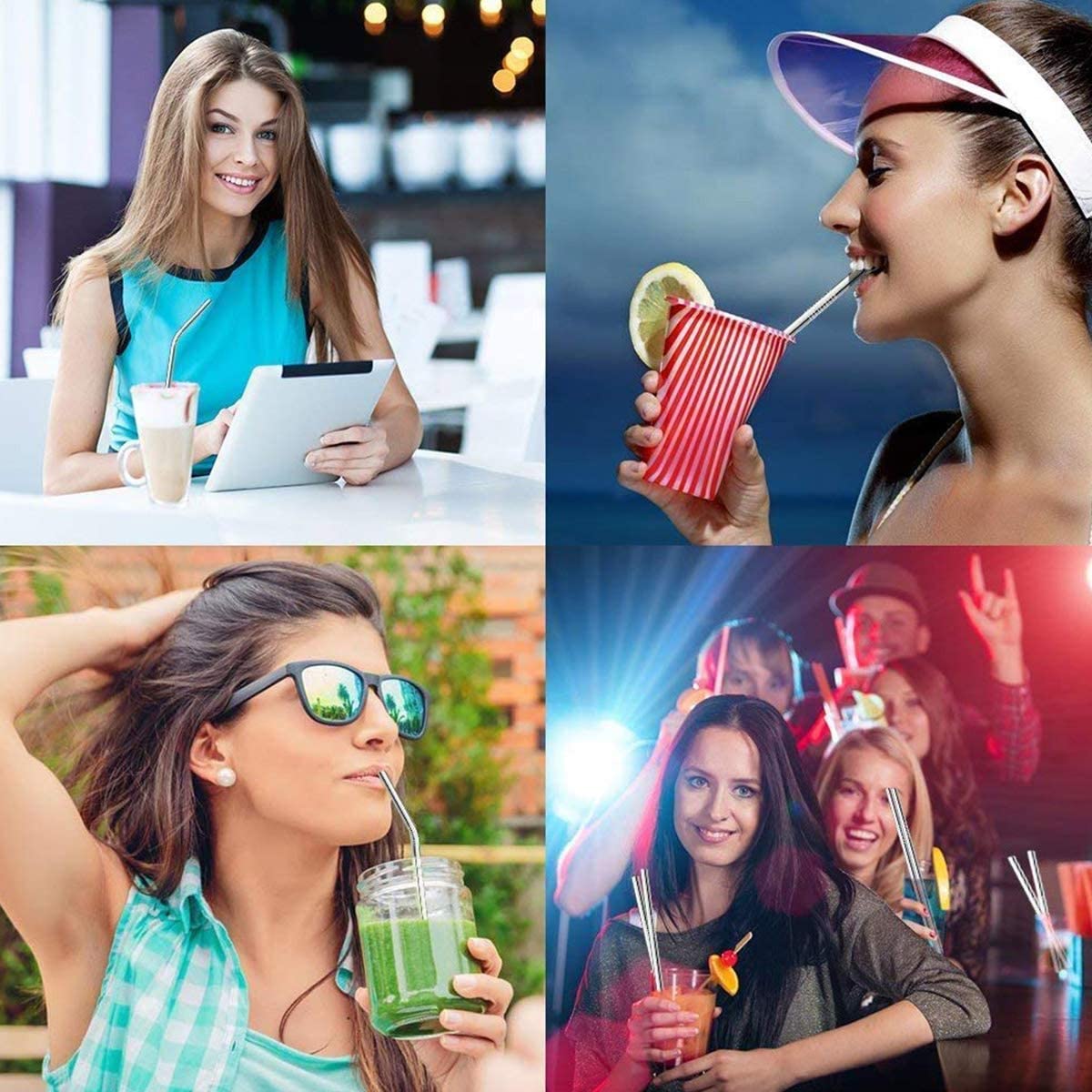 Food Grade Approved Stainless Steel Straws Reusable Metal Drinking Straws