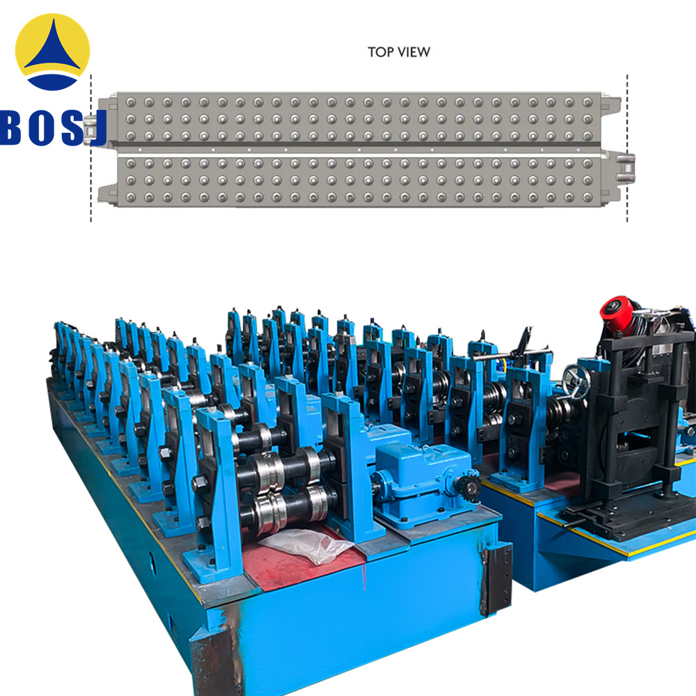 Scaffold walk board steel floor deck roll forming machine Foot panel sheet scaffolding plank making machine
