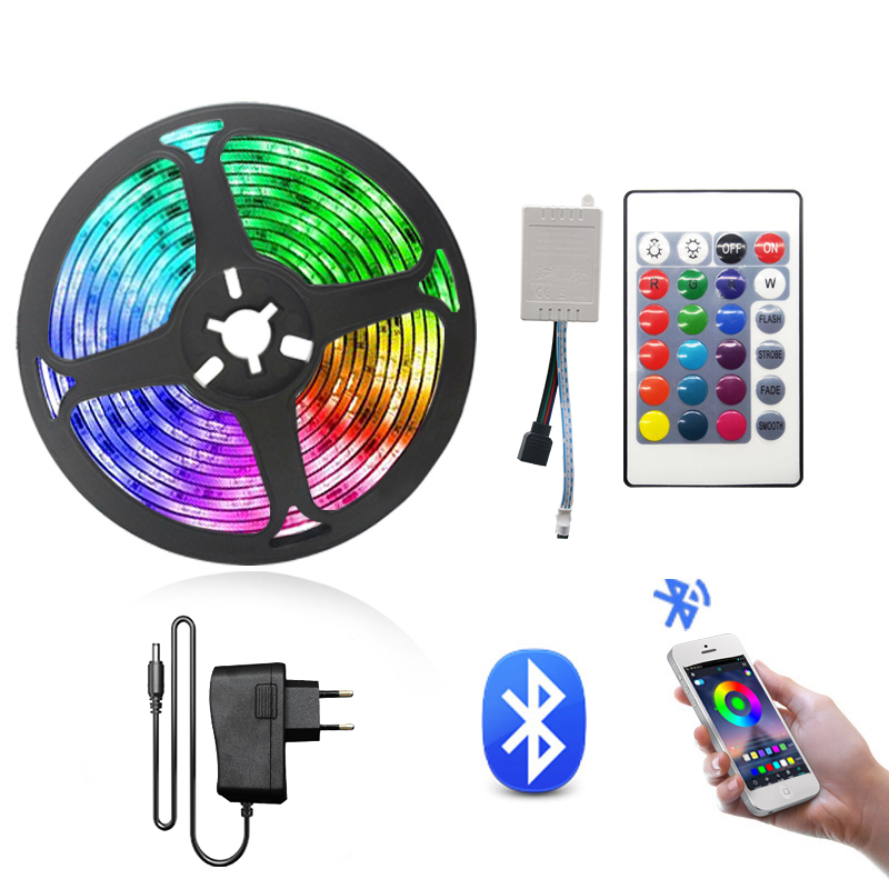 Умная цветная (RGB) светодиодных ламп с управлением с помощью приложения цвета световыми полосами Wi-Fi Amazon Alexa и светодиодные полосы света