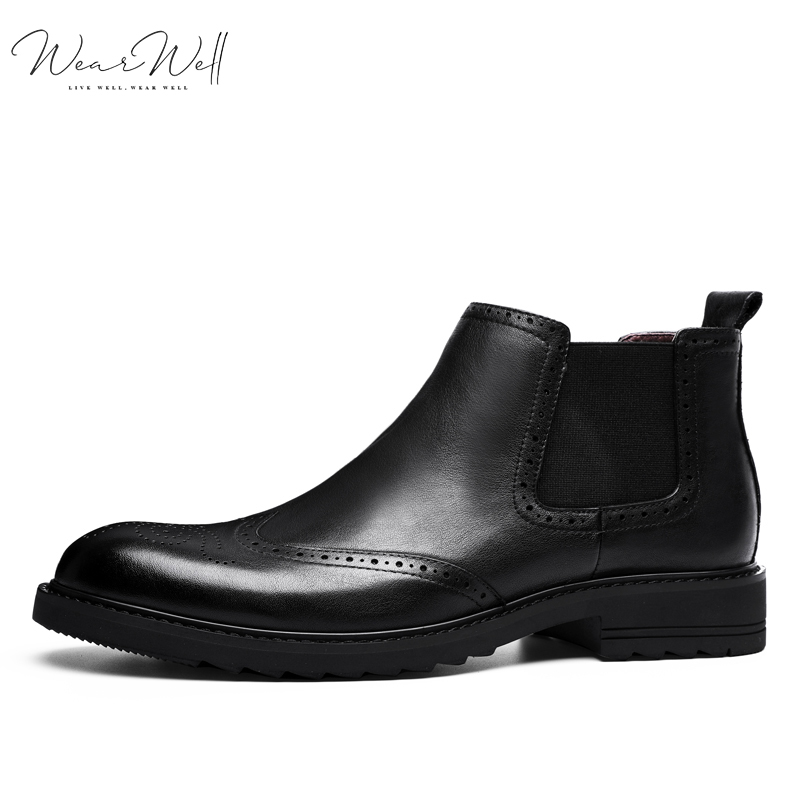 Wearwell/Лидер продаж; Мужские качественные кожаные туфли; Слипоны; Мужские кожаные туфли Челси; Мужские туфли из натуральной кожи