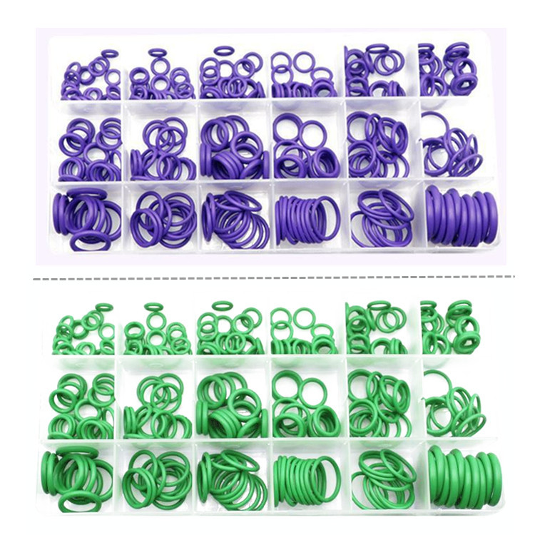 High quality different size o rings Custom Green blue fkm HNBR silicone Rubber o-ring kit
