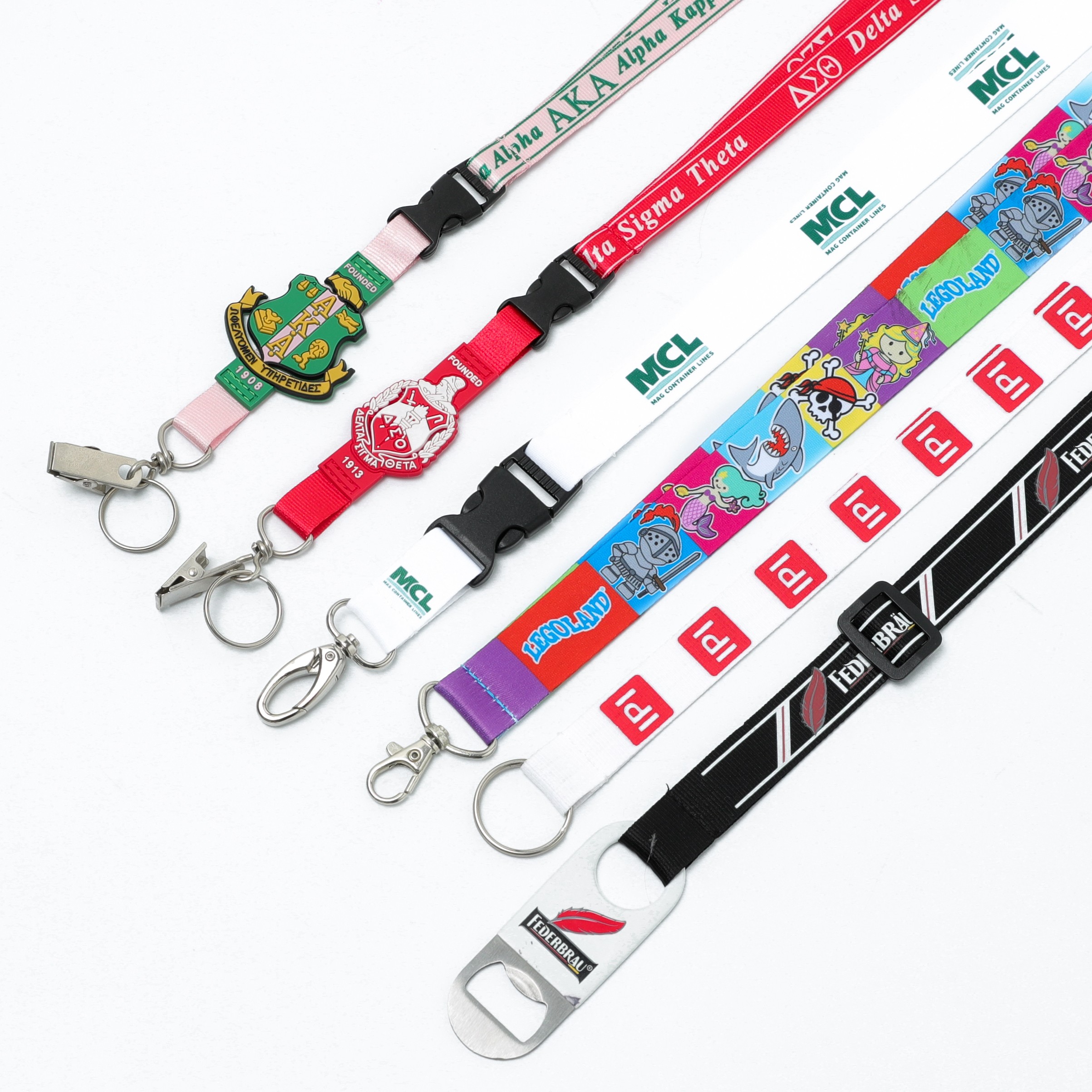 Polyester Custom Keychain Lanyard badge lanyard Logo Printing for neck strap