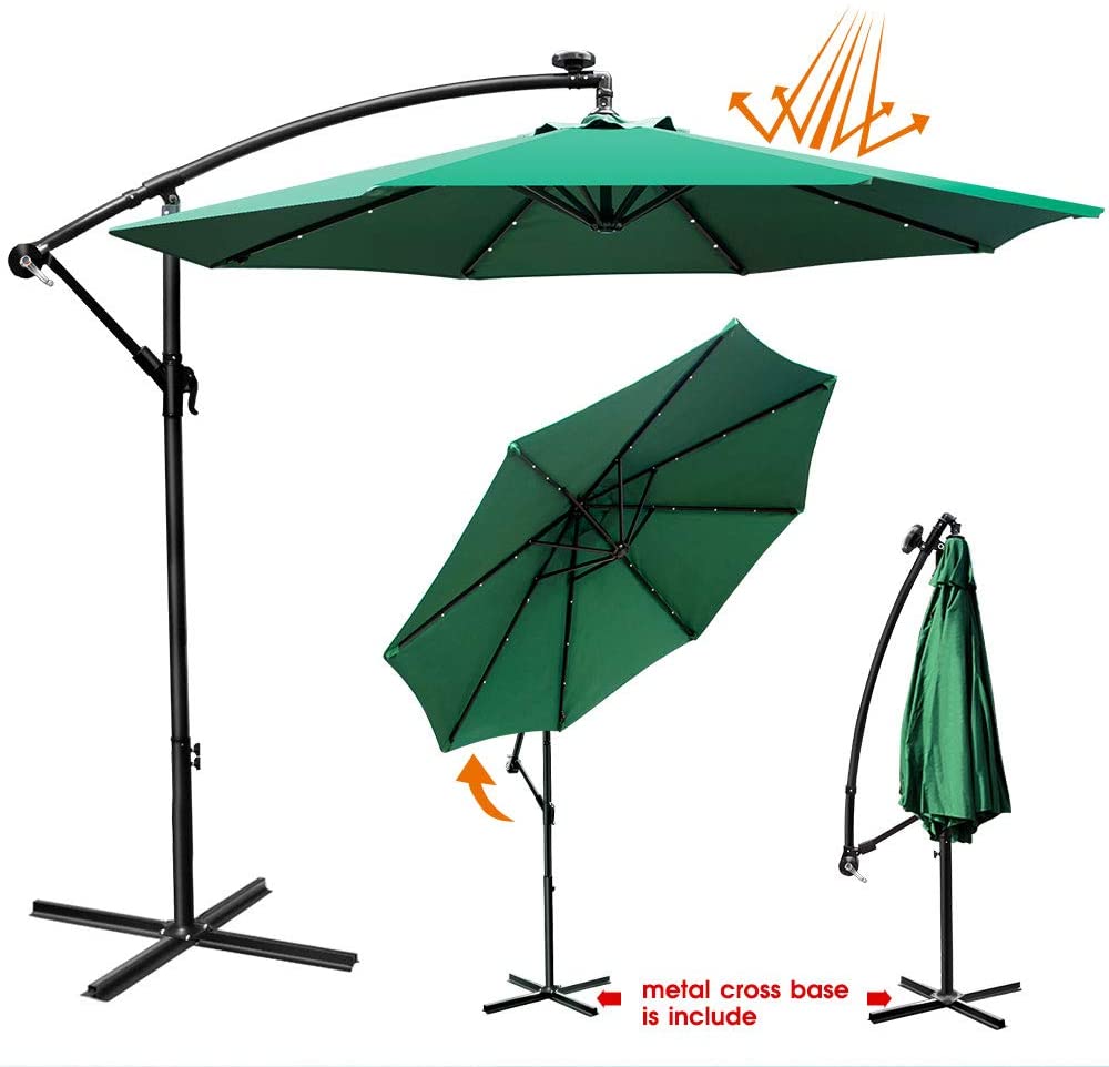 Factory Price High Quality Luxury garden umbrella hanging Aluminium Anodizing Custom Outdoor Garden Parasol