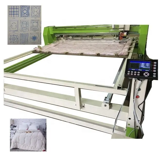 Automatic Single Needle Head Pattern Long Arm Textile Machine Computerized shuttle Textile bedcover Quilting Machine Price