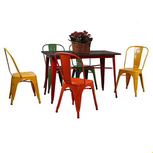 Wholesale Meubles metalliques Tables et chaises de exterieur Ensembles table et chaises Ensembles table chaises de restaurant