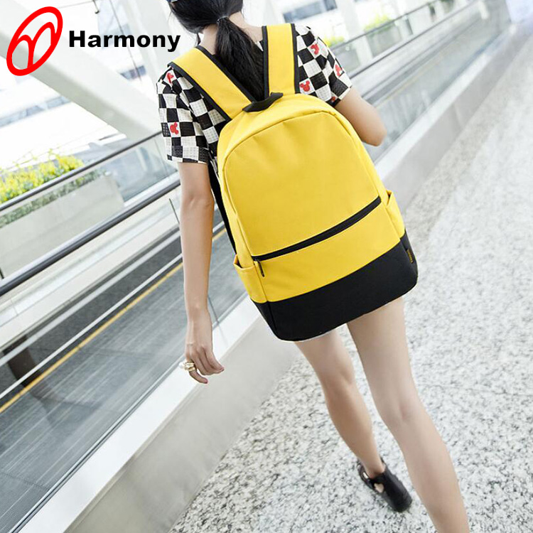 2020 Factory Price Wholesale Customized Logo Backpacks Colorful Children Backpack Yellow School Bag for Kids