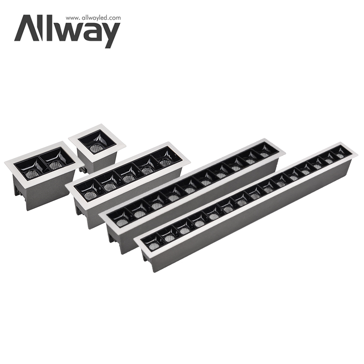 Allway новый дизайн яркий Встраиваемый комнатный светильник с лазерным лезвием CCT, светодиодный потолочный светильник