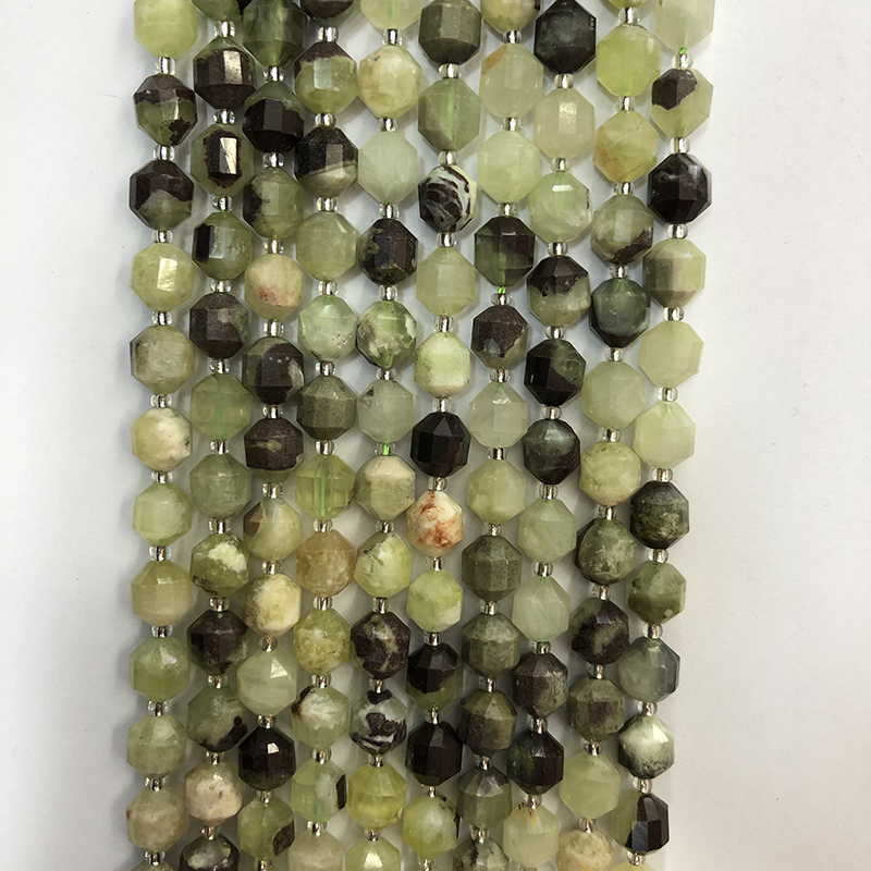 10Mm Double Tip Real Snake Jade Gems Beads Natural Jade Beads Loose Gemstone Bracelet