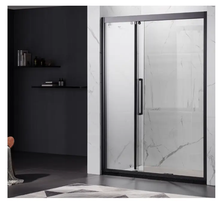 Black framed sliding shower rooms with other shower room accessories shower room with toilet