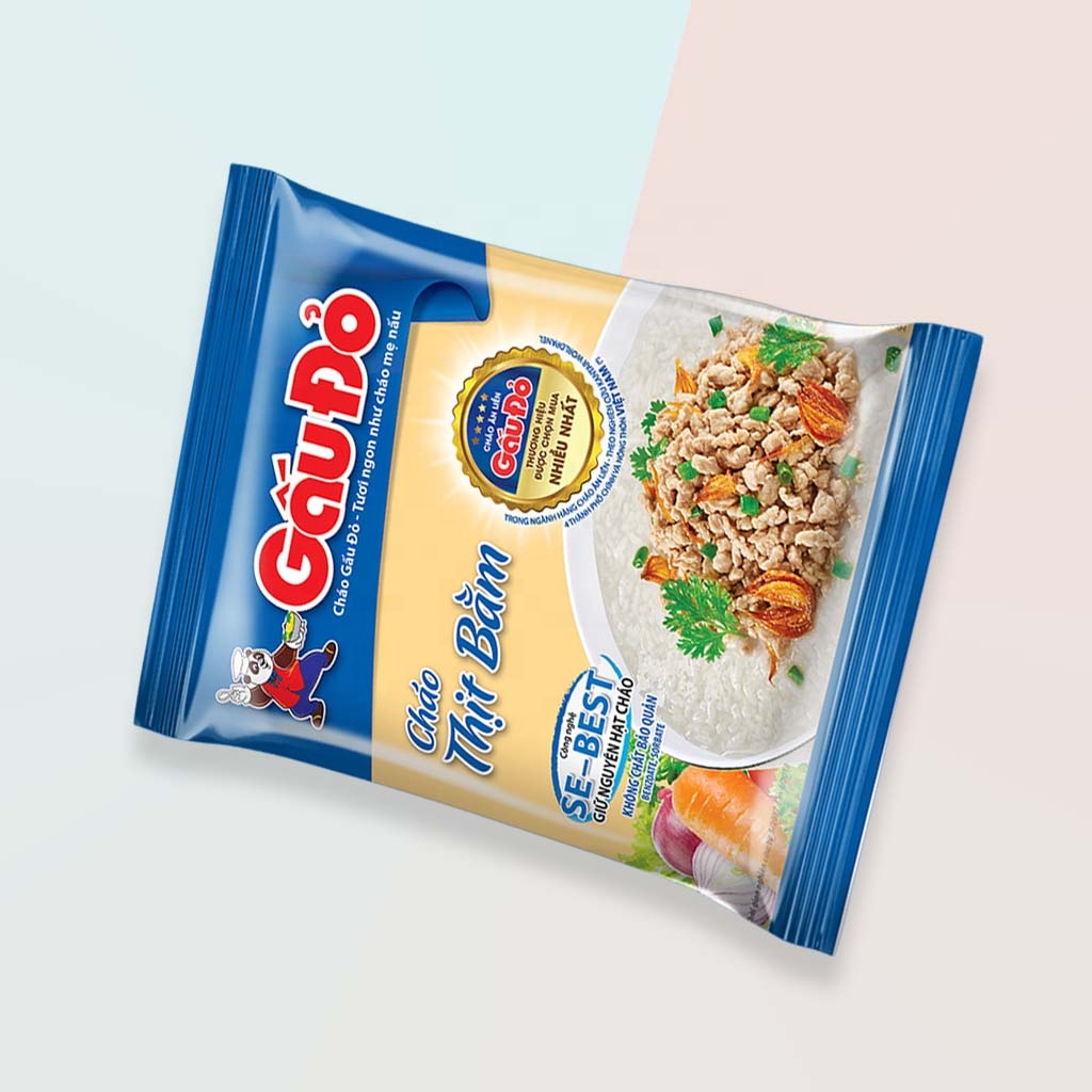 Вкусные продукты из Вьетнама на все дни с мгновенной кашей с мелким мясом, супер вкусные и недорогие, 65 г