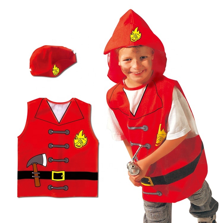 Kids Halloween Costume Kids Fire Fighter Suit Fireman Costume Cosplay Costumes for Kids