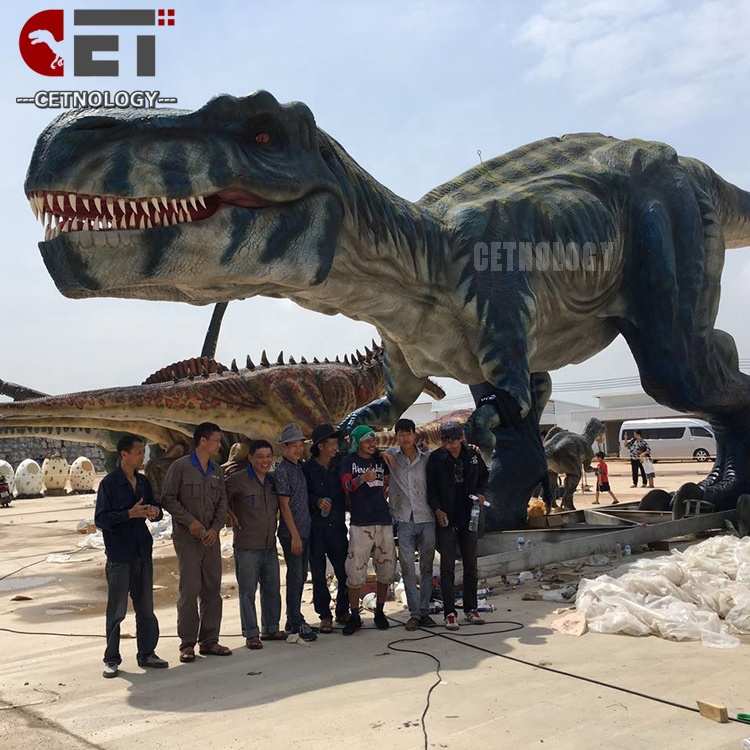 Гигантский Роботизированный динозавр t rex в натуральную величину, Парк Юрского периода, аниматронный динозавр