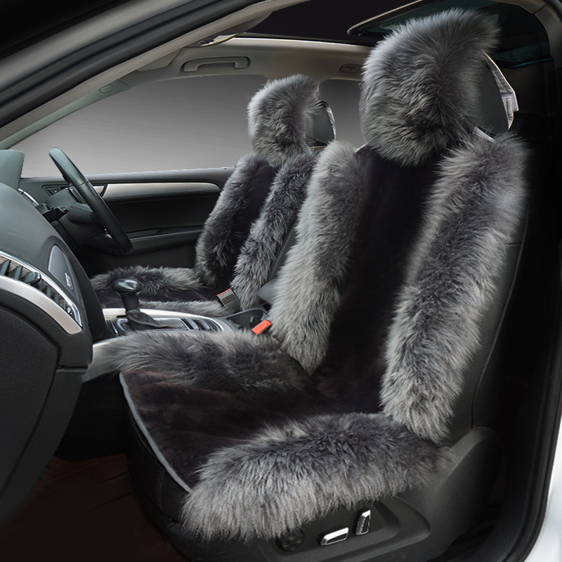 Natural Sheepskin Wool interior accessories Warm sheepskin car seat cover