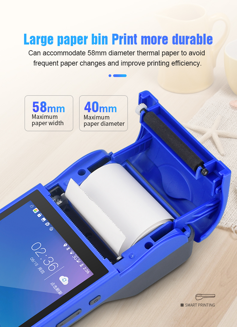 Factory Price ZJ6000 Android Handheld Pos Thermal Receipt Printer for Restaurant Food Ordering