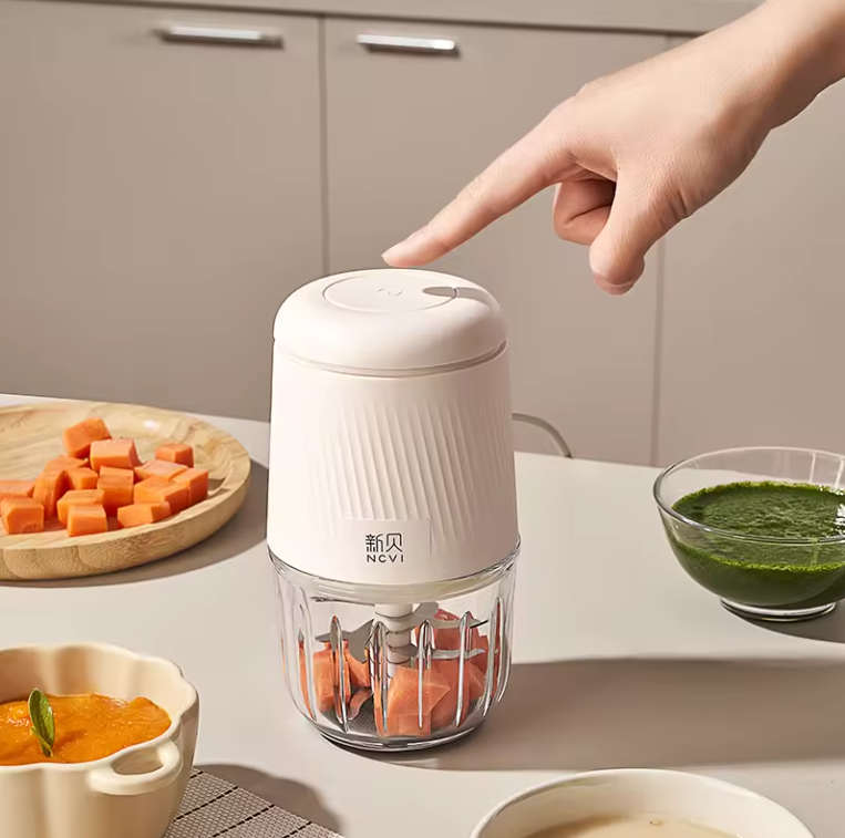 NCVI New Design 300ml Portable Mini Electric Food Maker Baby Food Processor Set for Fruit