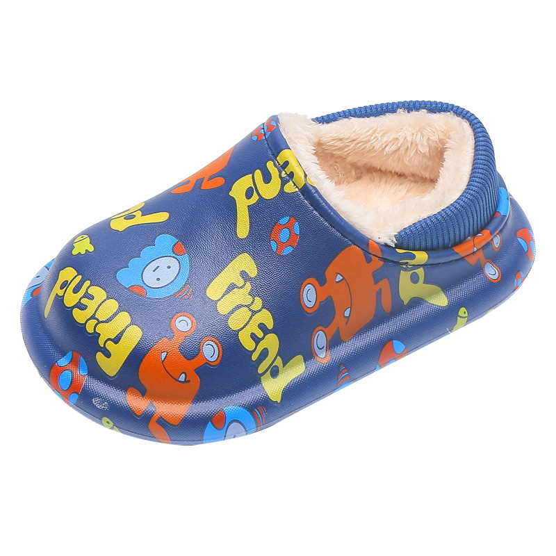 Manufacturers supply cheap autumn and winter soft non-slip waterproof indoor children's warm cotton slippers