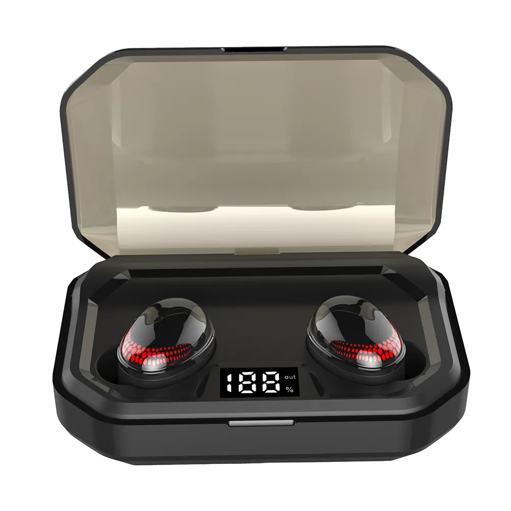 High capacity Bean Headphones ANC Noise Cancellation Wireless TWS Earbuds Earphone Sport 1 year Long Standby Time