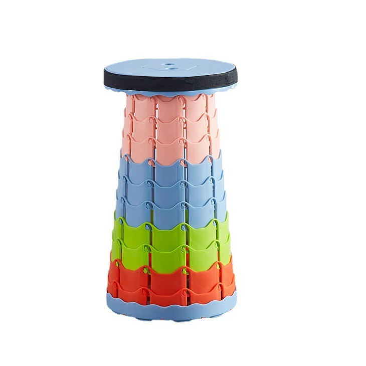 Amazon High Click Portable Collapsable Stool Convenient Retractable Folding Stool Adjustable Portable Telescopic Stool/