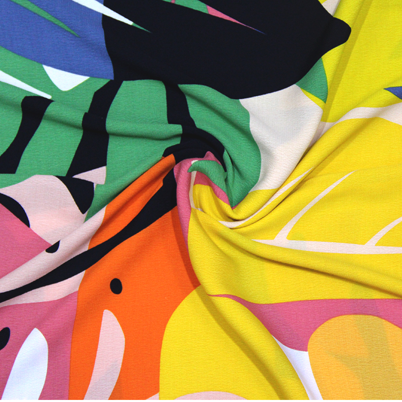 digital print viscose rayon crepe fabric