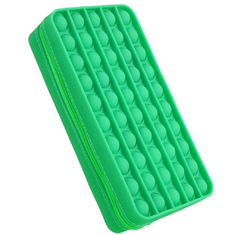 Bubble Push Stationery Storage Fidget Bags Silicone Decompression Pop Bubble Pencil Pen Case for Kids School Home College Office