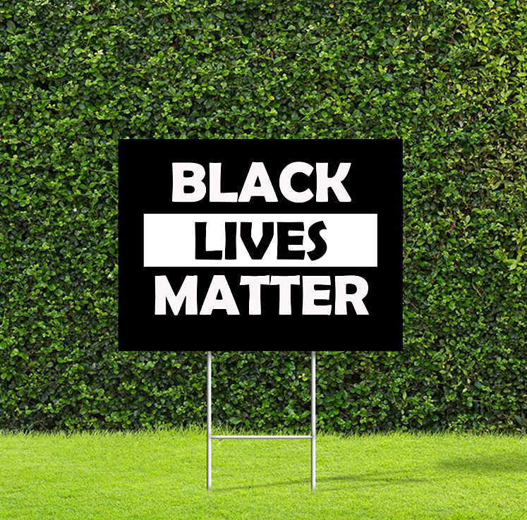 Я не могу дышать Black Lives Matter 18x24-дюймовый двухсторонний знак двора