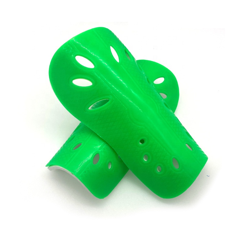 Custom plastic with foam EVA pads kid youth football /soccer shin guards