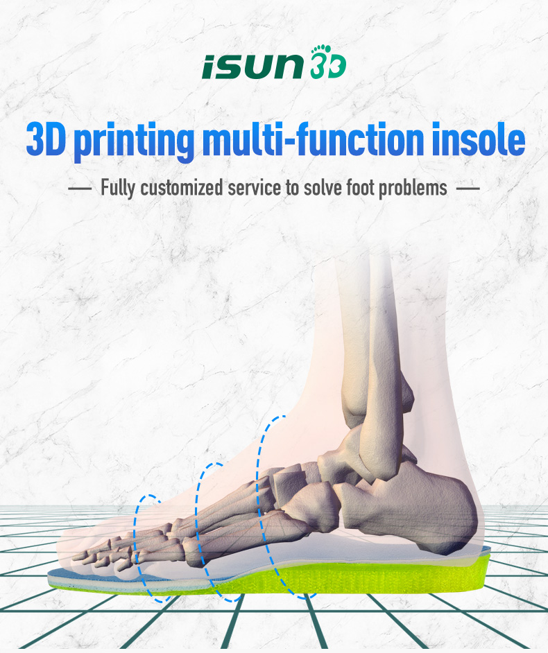 Индивидуальная стелька iSUN3D с 3D принтом