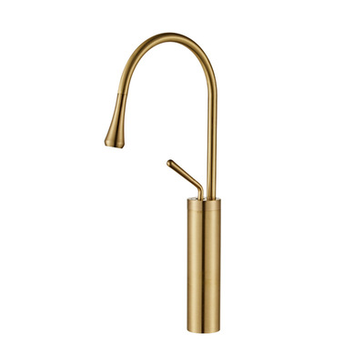 Copper Single Hole Washbasin Hot And Cold Faucet Above Counter Basin European Style Paint Chrome-Plated Rotating Faucet