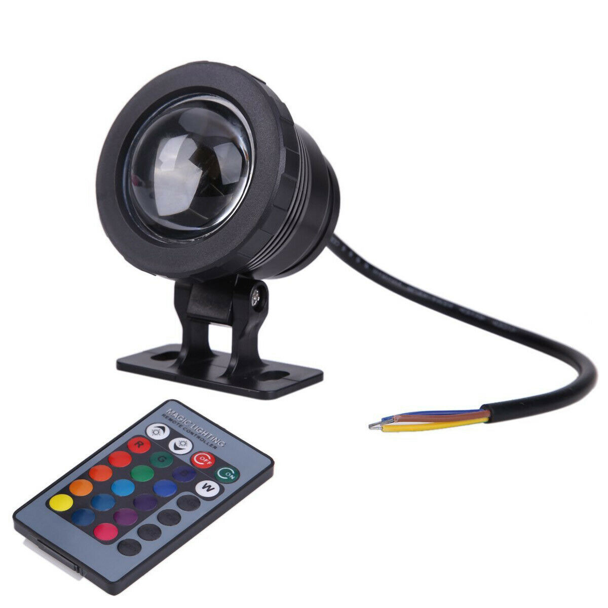 Высококачественный водонепроницаемый светодиодный RGB-светильник 10 Вт, 12 В постоянного тока, наружный 16 меняющихся цветов, прожекторный светильник для сада