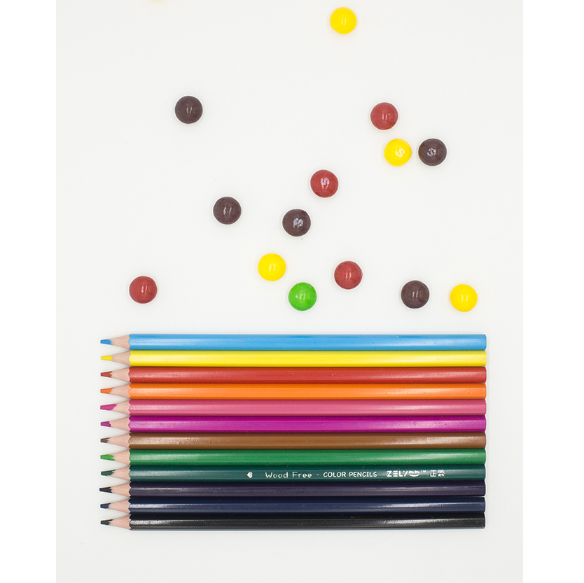 High quality 36 color wood free pencils custom logol as gifts for kids