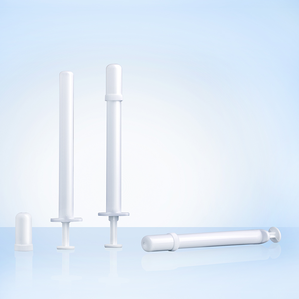 Hot selling 3g 5g disposable white plastic vaginal applicator