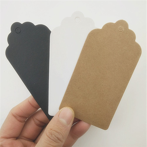 50pack Kraft paper label Product Square head baking tag blank tag card hang kraft packaging paper tag