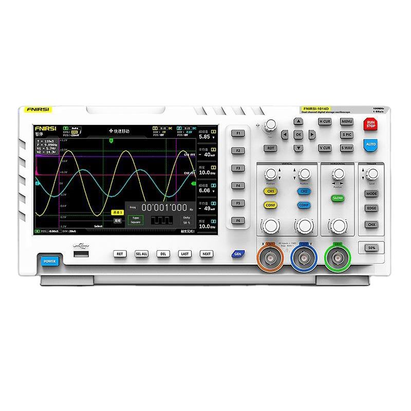 2-канальный входной генератор сигналов FNIRSI 1014D, 100 МГц * 2, аналоговая полоса пропускания 1 Гвыб/с, цифровой осциллограф