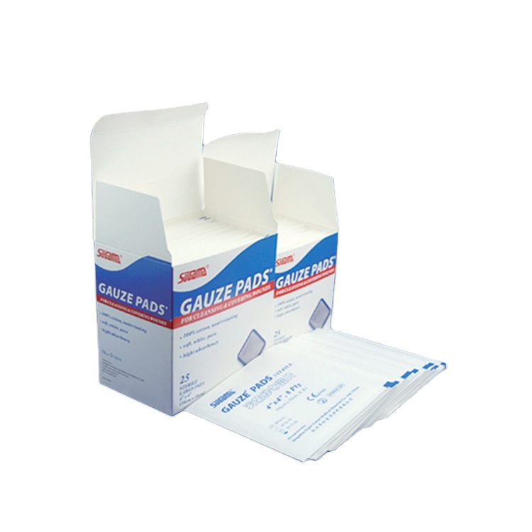 absorbent cotton gauze swab 10cmx10cm with 4ply