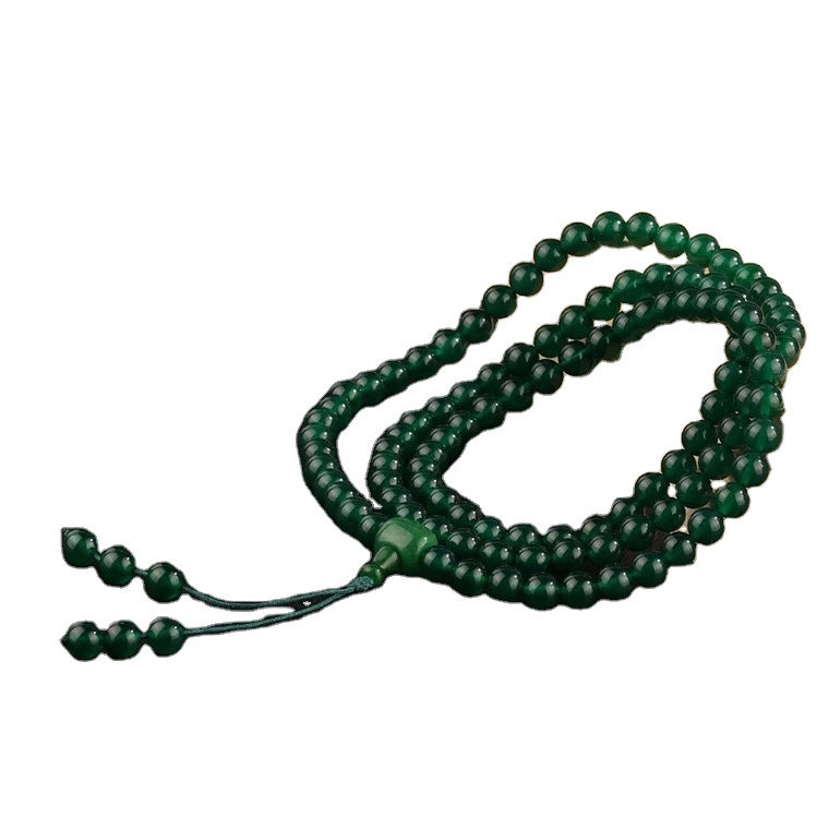 Green Tara beads natural green agate Buddha beads