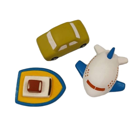 0 M to 24 M Baby toys latex rubber vehicle toy for baby to bite and smooth their pain of teething period