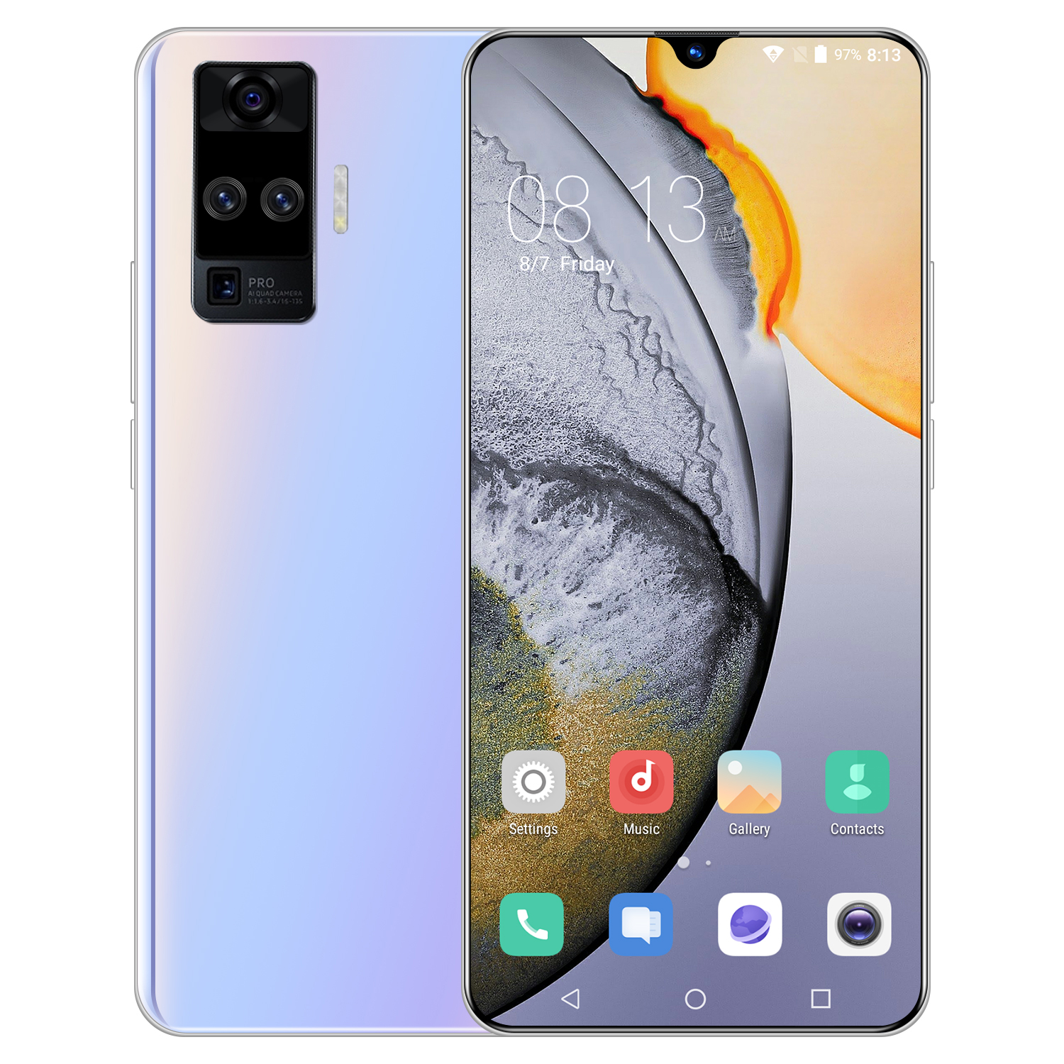 Wholesale 2021 New fashion X60 Pro Android AMOLED 3G 4G 5G android phone Original Unlocked Smart Mobile phone