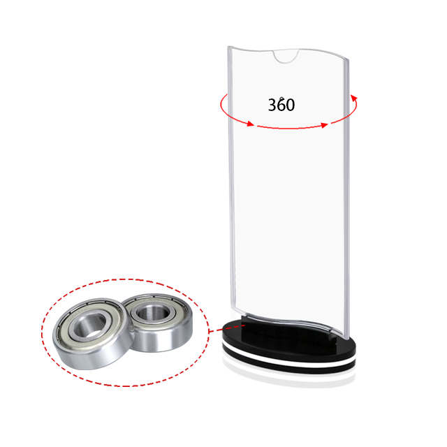 Customized Poster Menu Holder With Rotating Base Acrylic Restaurant Bar Menu Holder