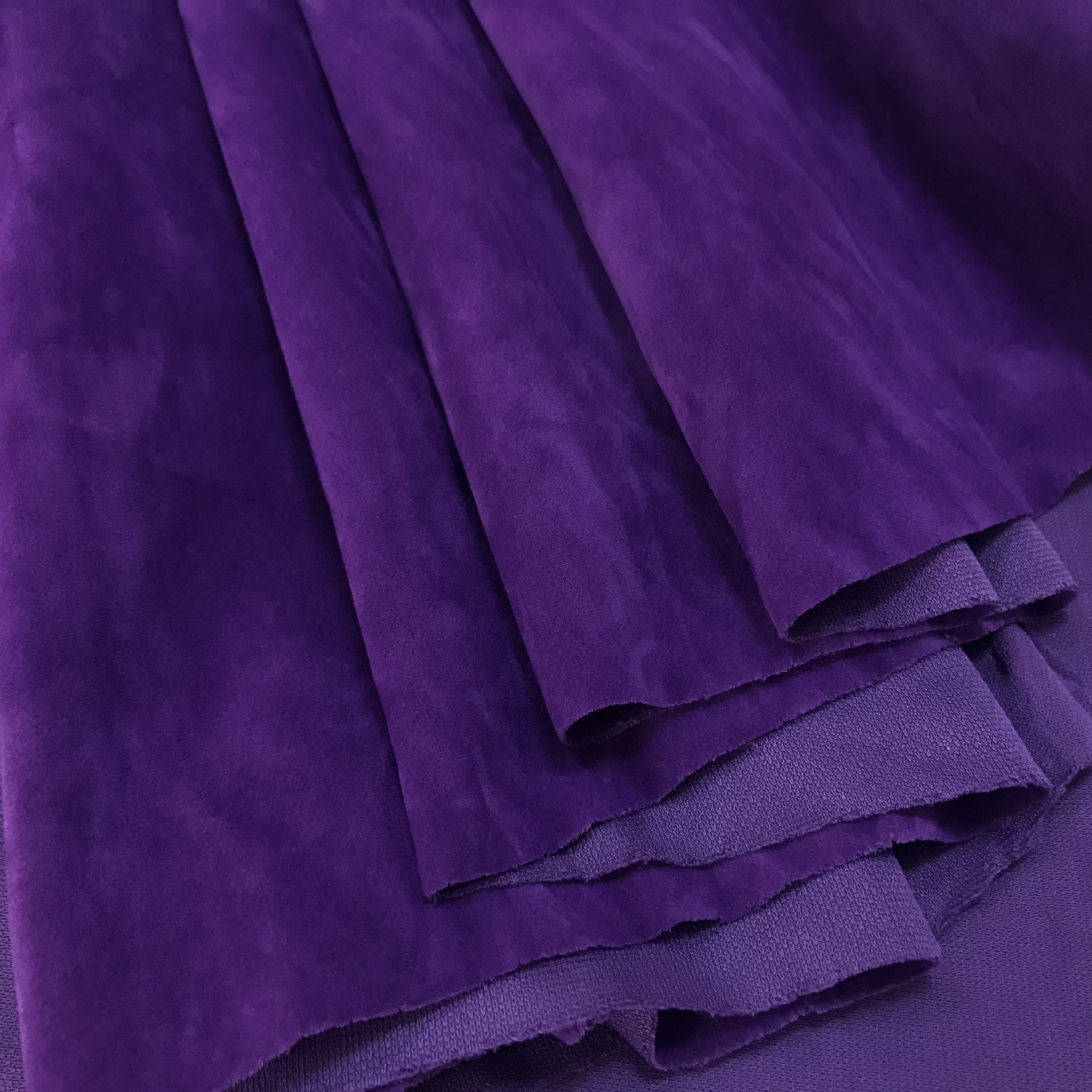New purple single side deerskin velvet fabric handbags clothing toys dyed knitting bottom flocking cloth wholesale spot