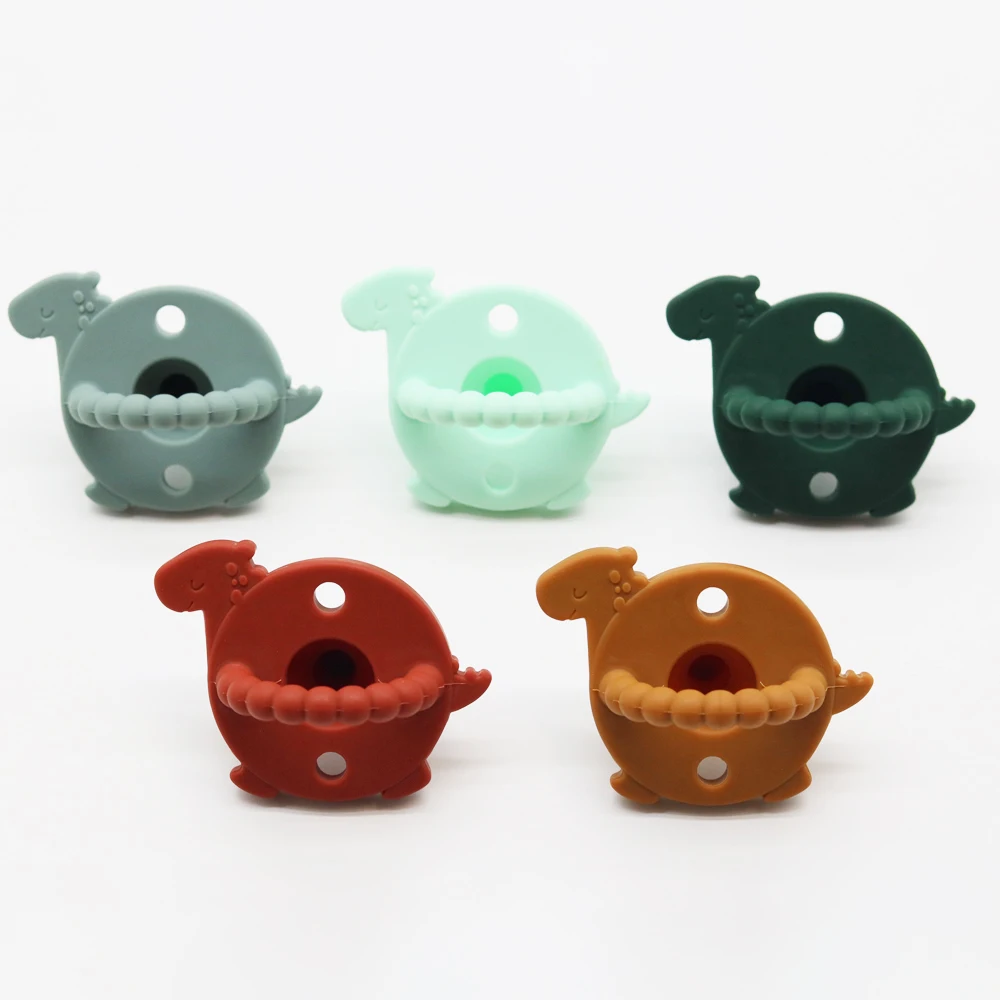 Wholesale dinosaur Shape Safety Soft Food Grade Silicone Baby Pacifier